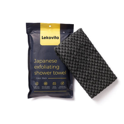 Japanese exfoliating shower towel